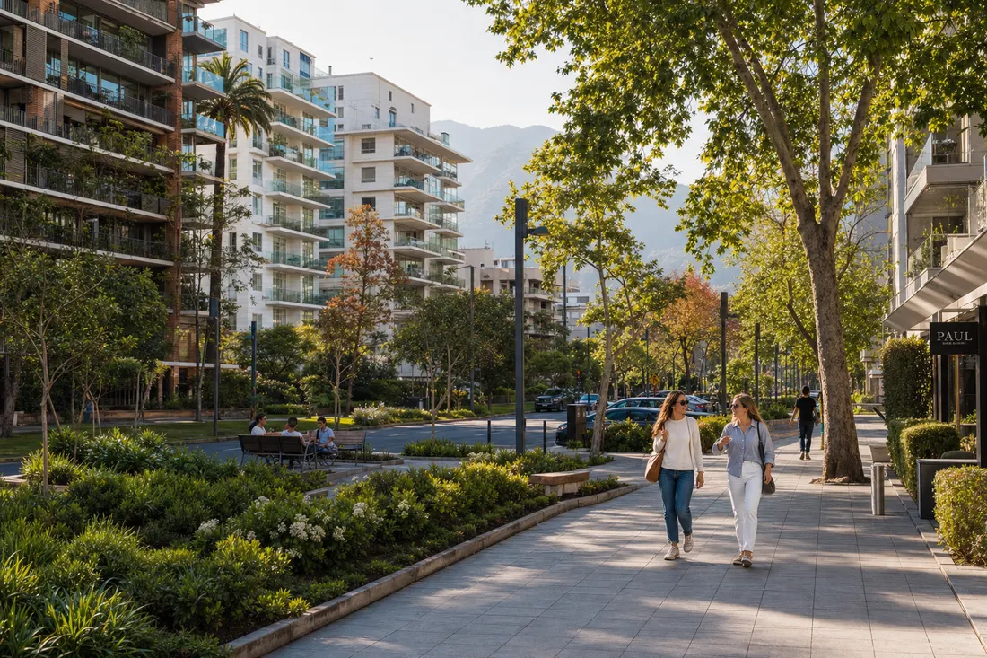 Residential street in Santiago, Chile